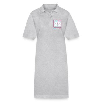 Gender Reveal Ostern Werdende Mutter - Stanley/Stella Frauen Bio-Polokleid PAIGER - Grau meliert - Vorne