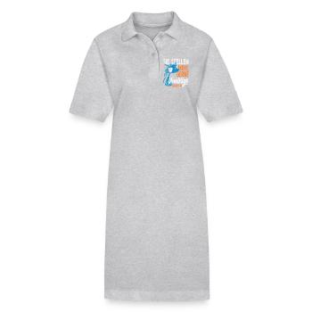 Ils aiment probablement poser des questions inutiles - Robe polo bio PAIGER Stanley/Stella Femme - gris chiné - Devant