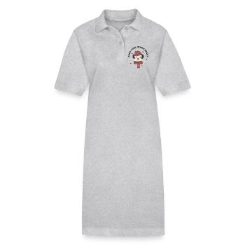 Nez froid Cœur chaud - Robe polo bio PAIGER Stanley/Stella Femme - gris chiné - Devant