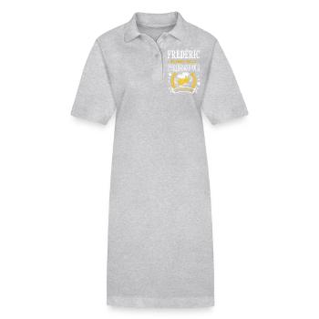 Frédéric bière cadeau humour frederic - Robe polo bio PAIGER Stanley/Stella Femme - gris chiné - Devant