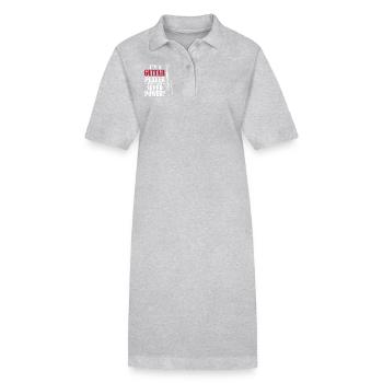 I am A Guitar Player - Stanley/Stella PAIGER Organic Women’s Polo Dress - heather grey - Front