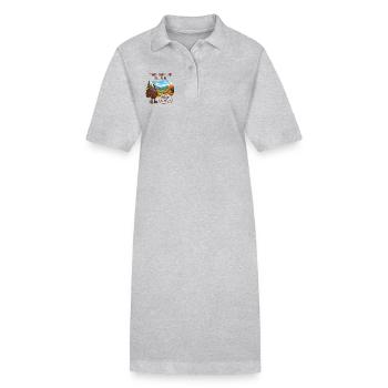 L’aventure canadienne de l’Action de grâce - Robe polo bio PAIGER Stanley/Stella Femme - gris chiné - Devant