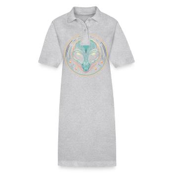 Alien - Robe polo bio PAIGER Stanley/Stella Femme - gris chiné - Devant