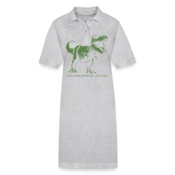T Rex 07 2024 B 02 - Stanley/Stella PAIGER Organic Women’s Polo Dress - heather grey - Front