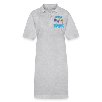 Ship of Fools Utopia 2024 - Dates - Stanley/Stella PAIGER Organic Women’s Polo Dress - heather grey - Front