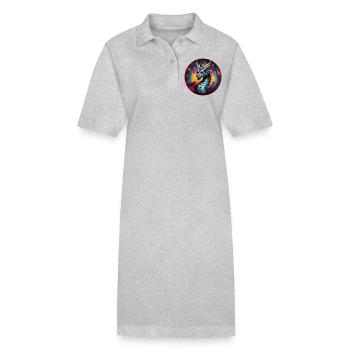 Dragon de feu Dragon Portrait pour Dragon Fans Dragon - Robe polo bio PAIGER Stanley/Stella Femme - gris chiné - Devant