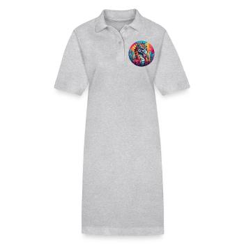 Dragon de feu Dragon Portrait pour Dragon Fans Dragon - Robe polo bio PAIGER Stanley/Stella Femme - gris chiné - Devant