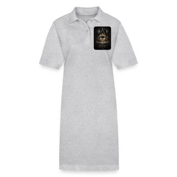 Œil divin mystique - Robe polo bio PAIGER Stanley/Stella Femme - gris chiné - Devant