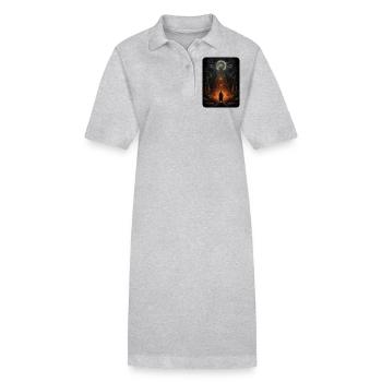 Noël 18ème siècle Fantaisie Vintage - Robe polo bio PAIGER Stanley/Stella Femme - gris chiné - Devant