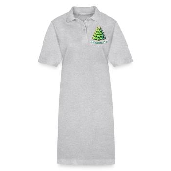 Merry Christmas, ideal für Weihnachten, Hingucker - Stanley/Stella Frauen Bio-Polokleid PAIGER - Grau meliert - Vorne