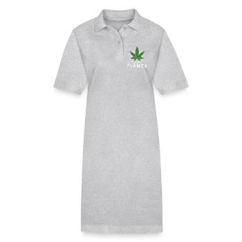 Hemp Farmer - Stanley/Stella PAIGER Organic Women’s Polo Dress - heather grey - Front