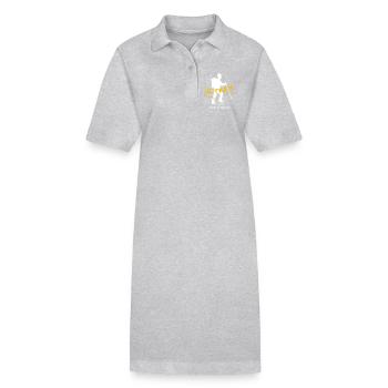 Ultreïa, camino de Santiago ! - Robe polo bio PAIGER Stanley/Stella Femme - gris chiné - Devant