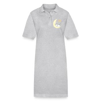 Nickerchen auf dem Mond - Stanley/Stella Frauen Bio-Polokleid PAIGER - Grau meliert - Vorne