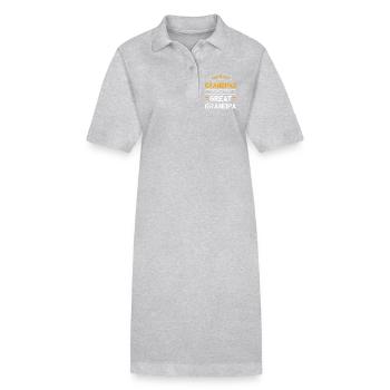 Opa Großvater Enkel Enkelkind Opi - Stanley/Stella Frauen Bio-Polokleid PAIGER - Grau meliert - Vorne