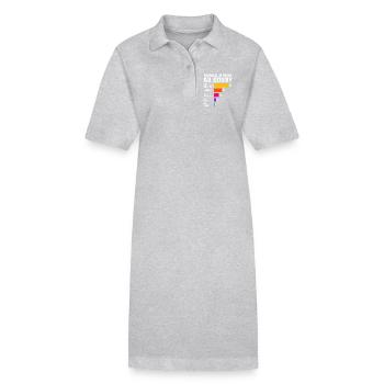 Pourquoi Je Perds Au rugby  - Robe polo bio PAIGER Stanley/Stella Femme - gris chiné - Devant