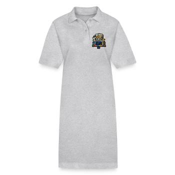 TRIER LA FRONTIÈRE EN PREMIER - Robe polo bio PAIGER Stanley/Stella Femme - gris chiné - Devant