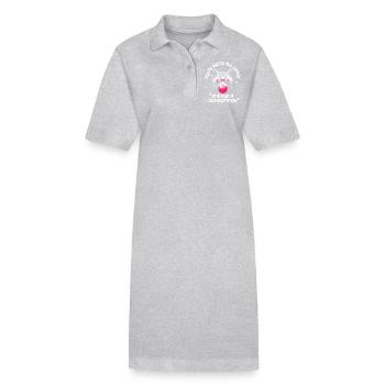 Entspannen Sie sich, wir sind alle verrückt, es ist kein Wettbewerb - Stanley/Stella Frauen Bio-Polokleid PAIGER - Grau meliert - Vorne