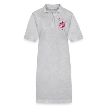 Ich Liebe Den Zwergplaneten Pluto - Stanley/Stella Frauen Bio-Polokleid PAIGER - Grau meliert - Vorne