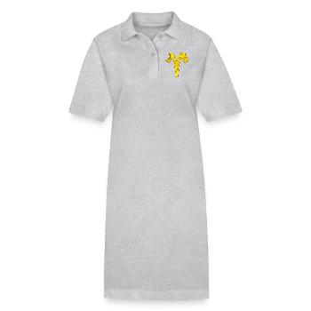 Zodiac Sign Aries Symbol - Stanley/Stella PAIGER Organic Women’s Polo Dress - heather grey - Front