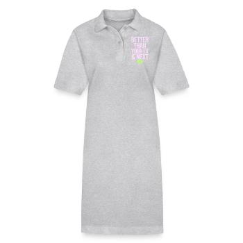 Mieux que votre ex et votre prochaine rupture Single Party - Robe polo bio PAIGER Stanley/Stella Femme - gris chiné - Devant