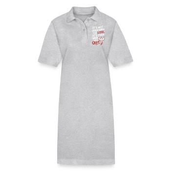 Ce n’est pas fini quand vous perdez la motivation de la persévérance - Robe polo bio PAIGER Stanley/Stella Femme - gris chiné - Devant