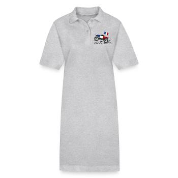 Drapeau Monster Truck France - Robe polo bio PAIGER Stanley/Stella Femme - gris chiné - Devant