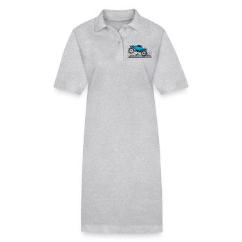 Monster truck en turquoise - Robe polo bio PAIGER Stanley/Stella Femme - gris chiné - Devant