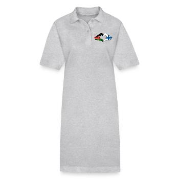 Kenia Finnland Hände Herzform - Stanley/Stella Frauen Bio-Polokleid PAIGER - Grau meliert - Vorne