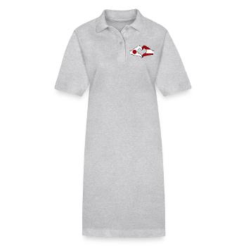 Japon Autriche Mains Forme de Coeur - Robe polo bio PAIGER Stanley/Stella Femme - gris chiné - Devant