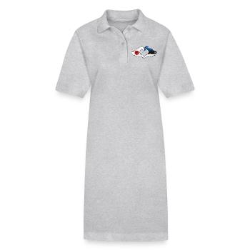 Japan Estonia hands heart shape used - Stanley/Stella PAIGER Organic Women’s Polo Dress - black - Front