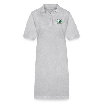 Drapeau du Pakistan mains coeur - Robe polo bio PAIGER Stanley/Stella Femme - gris chiné - Devant