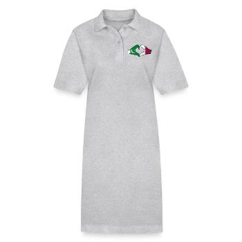 Pakistan Qatar drapeau mains coeur - Robe polo bio PAIGER Stanley/Stella Femme - gris chiné - Devant