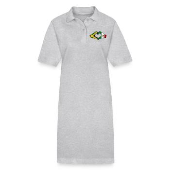 Jamaika Mexiko Hände Herzform - Stanley/Stella Frauen Bio-Polokleid PAIGER - Grau meliert - Vorne