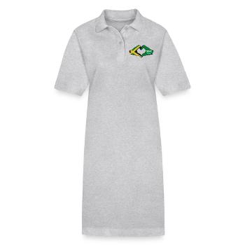 Jamaika Saudi Arabien Hände Herzform - Stanley/Stella Frauen Bio-Polokleid PAIGER - Grau meliert - Vorne