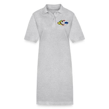 Jamaika Thailand Hände Herzform - Stanley/Stella Frauen Bio-Polokleid PAIGER - Grau meliert - Vorne