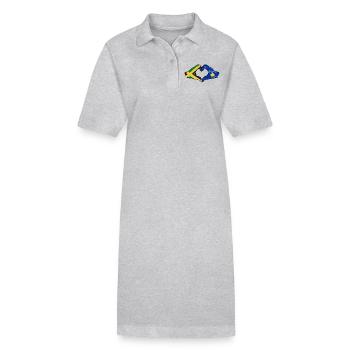 Jamaika Kosovo Hände Herzform used - Stanley/Stella Frauen Bio-Polokleid PAIGER - Grau meliert - Vorne