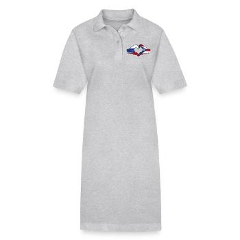 Russland Puerto Rico Hände Herzform used - Stanley/Stella Frauen Bio-Polokleid PAIGER - Grau meliert - Vorne