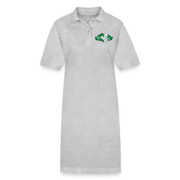 Saudi Arabien Pakistan Flagge Hände Herzform - Stanley/Stella Frauen Bio-Polokleid PAIGER - Grau meliert - Vorne