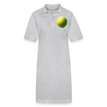 Balle de tennis de tennis - Robe polo bio PAIGER Stanley/Stella Femme - gris chiné - Devant
