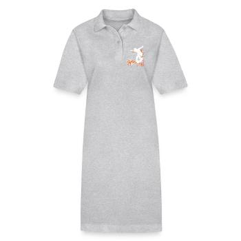 Skate | Skateboard | Skater - Stanley/Stella Frauen Bio-Polokleid PAIGER - Grau meliert - Vorne