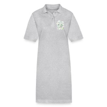 Blumen - Flora - Fleur - Frühling - Sommer - Stanley/Stella Frauen Bio-Polokleid PAIGER - Grau meliert - Vorne