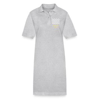 Cadeau de garçon de piscine - Robe polo bio PAIGER Stanley/Stella Femme - gris chiné - Devant