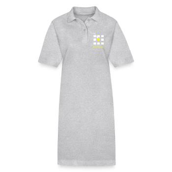 Change la forme, change le monde – Design audacieu - Robe polo bio PAIGER Stanley/Stella Femme - gris chiné - Devant
