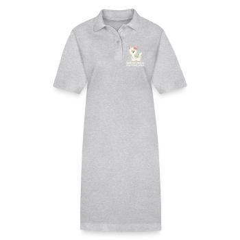 Save the drama for your lama - Stanley/Stella Frauen Bio-Polokleid PAIGER - Grau meliert - Vorne