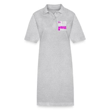 Les filles veulent des droits fondamentaux, des droits des femmes, des personnes - Robe polo bio PAIGER Stanley/Stella Femme - gris chiné - Devant