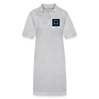 Disc-jockey - Robe polo bio PAIGER Stanley/Stella Femme - gris chiné - Devant
