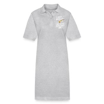 Avion en papier disant blague Avion en papier cadeau - Robe polo bio PAIGER Stanley/Stella Femme - gris chiné - Devant
