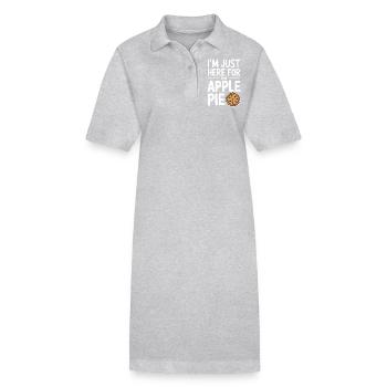 Tarte aux pommes disant drôle Cadeau de tarte aux pommes - Robe polo bio PAIGER Stanley/Stella Femme - gris chiné - Devant