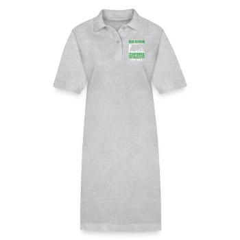 Zombie Apokalypse- Zombie Kostüm- Zombie - Stanley/Stella Frauen Bio-Polokleid PAIGER - Grau meliert - Vorne