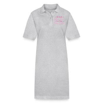 Je Suis Une Fée La Fée Pas Chier - Robe polo bio PAIGER Stanley/Stella Femme - gris chiné - Devant